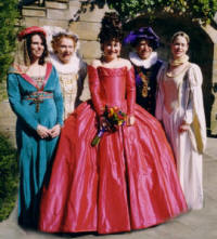 Ceri the Bride in her Elizabethan and Tudor  Fancy Dress ThemedWedding  Picture