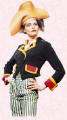 Picture of a model wearing a pirate outfit.  New romantics fashion history 1980s.