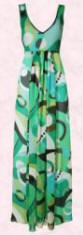 Green geo-print chiffon maxi dress - �35/�55 from Dorothy Perkins Spring/Summer 2007 