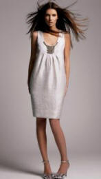 The silver cocoon dress from the Nouveau range at Principles