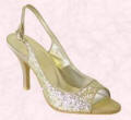 Faith silver sling back shoes