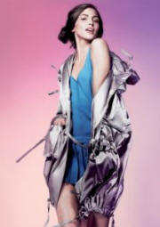 Oasis sporty silver parka, drop waist bright blue dress parka �80.00, dress �50.00