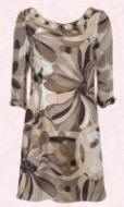 Mink multi silk sleeved print tunic with beads �60/�99 is from Wallis Spring/Summer 2007.