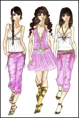 Fashion-era fashion design pages. Fashion Drawings by Anne Westphal - Gallery 28 - Designed in 2008
