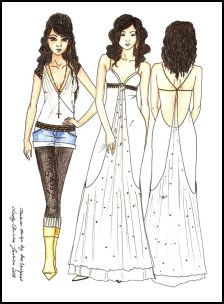 Fashion Drawing by Anne Westphal - Gallery 33 on Fashion-era.com