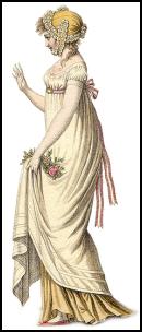 Empire Dress 1800. The style for the early 1800s.