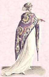 Kashmir Shawl 1801 - Fashion History Accessory of Jane Austen Era.