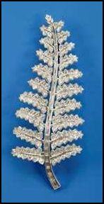 The Queen's �Women of Auckland� diamond and platinum fern brooch prseneted to the Queen in 1953. It is the national emblem in New Zealand.