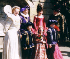 Themed Elizabethan Wedding Group with Children in Costume