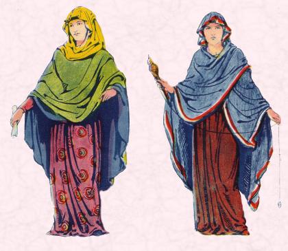 An Anglo Saxon Lady and an Anglo Saxon Woman