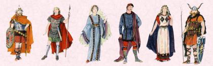 Costume History - Saxon and Frankish fashion era 500 to 599 AD.
