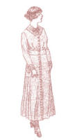 Button Through Dress from Needlecraft Magazine Fashions 1915-1917