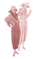Narrower Fashion Line of 1918 in Coats with Shawl Collars