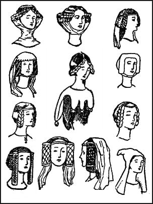 C14th Women's Hair Styles - Wimples