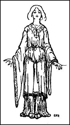 Ladies Costume - Time of King Stephen 1135-1154. A.D.