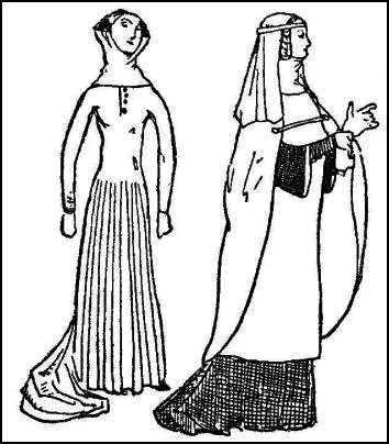 Women's Dress 1307-1327 - Wimple - Gorget - Fillet