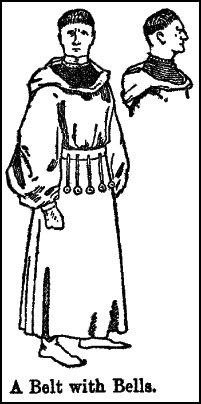 Mean wearing gown with belt with bells -1413AD.
