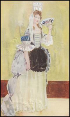 1710 - Lady Wearing High Fontage Headdress