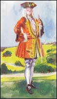 Georgian Gentleman Wearing Embroidered Coat 1714-1727