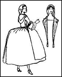 C18th Hooped Skirt - Gown - Apron