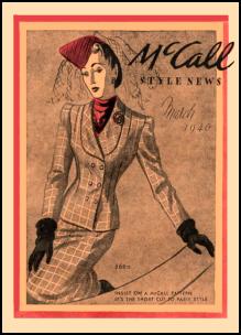 1940-1945 Picture of McCall Magazine Pattern Cover 1940