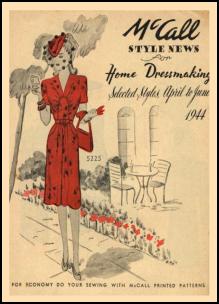 1940-1945 Picture of McCall Magazine Pattern Cover 1944
