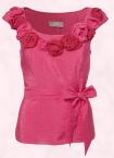 Roses fashion trend 2008. Wallis SS08 Look Book Fuchsia rose corsage blouse £30, 47.
