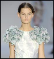 Erdem dress with Crystallized Swarovski decoration creating fuller shoulders.