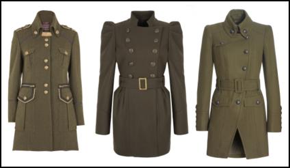 2010 Fashion Khaki Style Military Army Coats