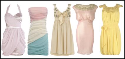 Dresses - Sweetshop pastels, candy floss, sugar fondant, sorbet ice and cupcake colours, are all part of the new pretty. 