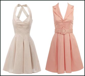Jane Norman Spring Summer 2010 - Premium Collection - Tulip Bodice Halterneck Dress £45. Pale Pink Dress from £24.99 and from a selection at TKMaxx.