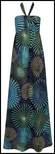 Aqua/Turquoise Halter Neck Printed Maxi Dress £30 - BHS Womenswear SS10.