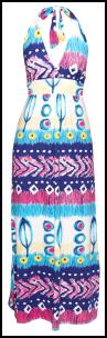 Halterneck Tribal Print maxi Dress £25 Boohoo.com - SS 10 Dresses.