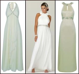 Monsoon White Vivette Dress £200/€310 Eire. Frank Usher Group SS10 Dusk Collection - Bridal Long Halter Dress With Rose Neckline. Monsoon Bridal - Cream Lillianne Dress £225/€350 Eire.