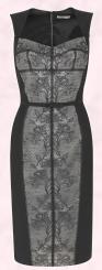 Lace panel black dress £65 from Marks & Spencer - T421923 and available May to July. 
