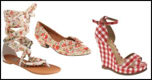 Floral and Check Shoess