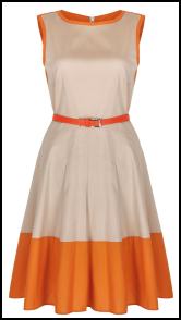 Orange Colour Block Dress Trend 2011.