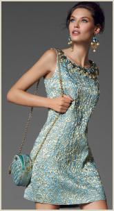 Dolce & Gabbana AW12/13 Brocade Sleeveless Shift Dress.