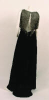 1932 Black Velvet Beaded Evening Gown (back view).
