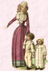 1791 Woman with children - costume history.