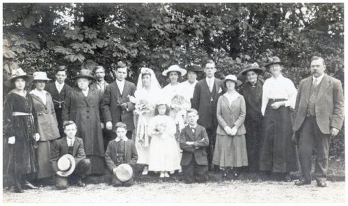 old wedding photo 1917 fashions