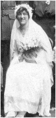 Margaret Natalie ("Meg") Woollen in 1919 on her wedding day.