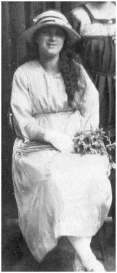 Edith a bridesmaid in 1919.