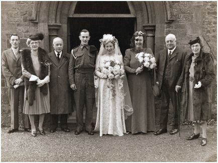 Fashion-era fashion history - 1940s Unknown Military Wedding - Circa 1941-43