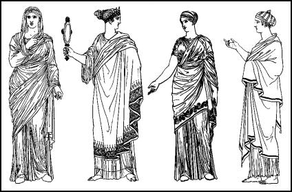 Female costume and fashion of ancient Greece.