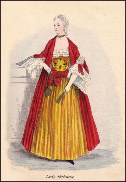 This Onwhyn costume is based on Georgian Lady Fortescue. 