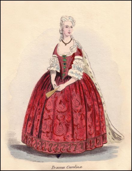 Onwhyn costume plate depicting Princess Carolina