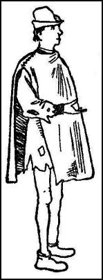 Tudor Peasant Wearing a Cloak - c1500