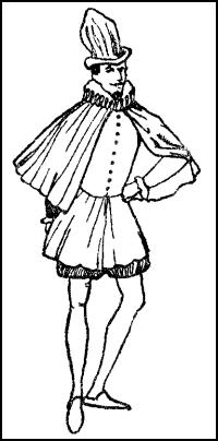 Short Spanish Cloak - Male Fashion For Tudor Ruffs