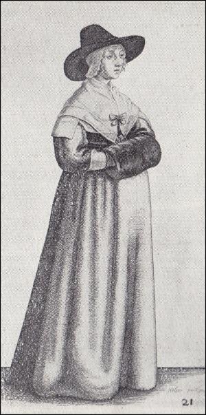 1640 - Lady with wide brimmed hat and dark muff